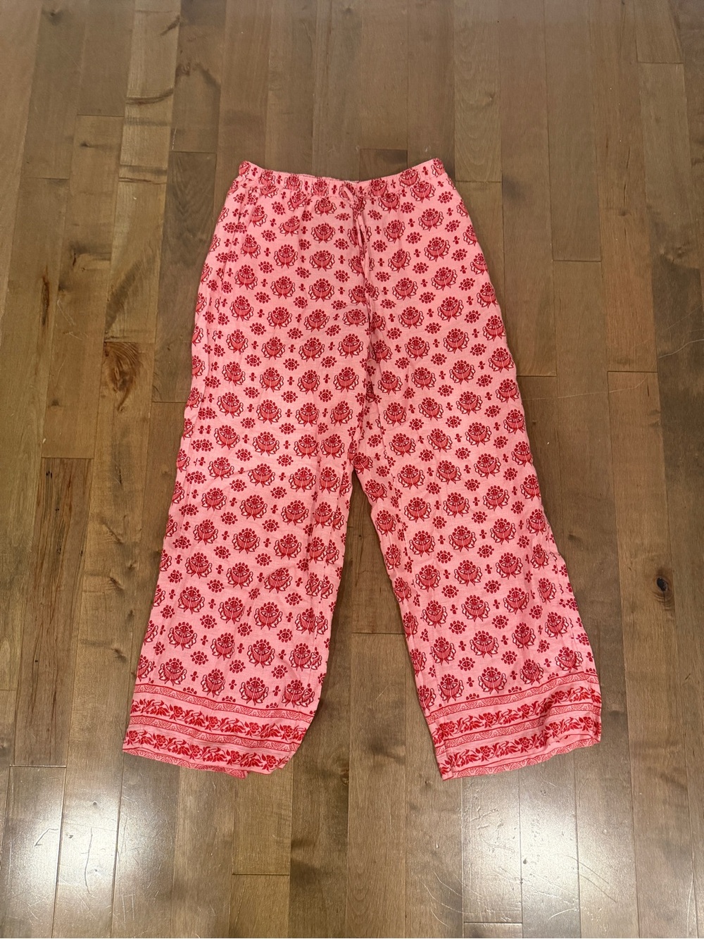 Rachel Zoe Pink Wide-Leg Printed Pants
